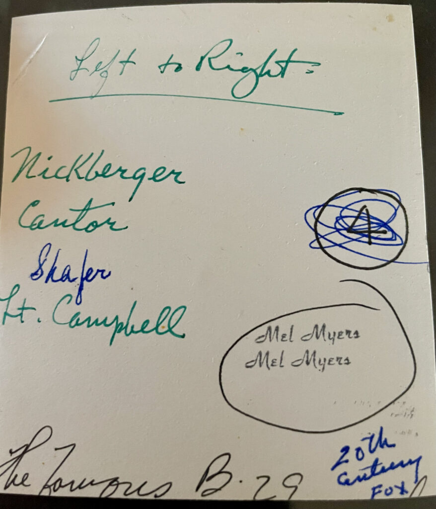 Back of 20th Century Fox picture