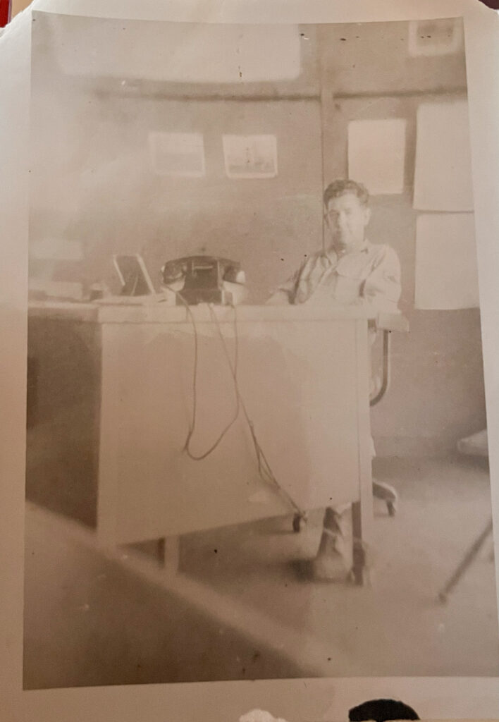 Mel Myers - At his desk - Guam 20th Air Force